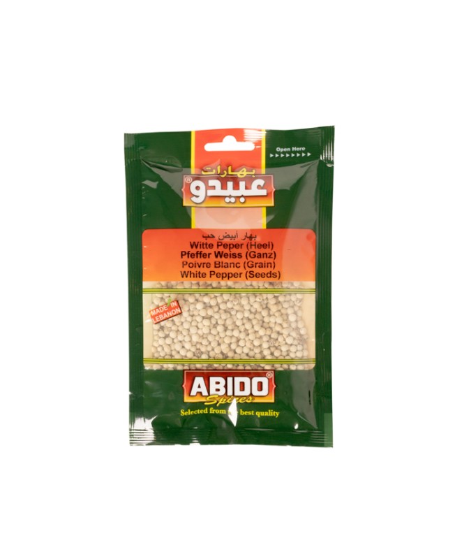 Abido, White Pepper Seeds, Lebanon, 10x50g